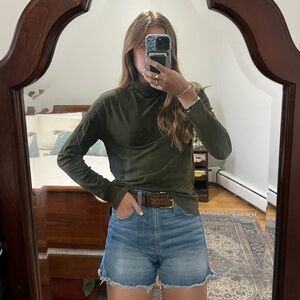 Madewell Dark Green Long Sleeve Turtleneck